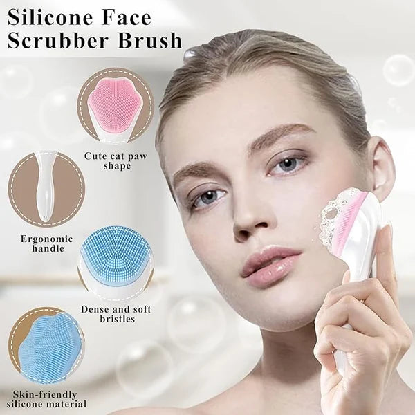 Silicone Face Scrubber Exfoliating Brush (3 PCS)