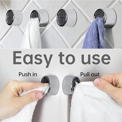 Round Adhesive Push Towel Hooks
