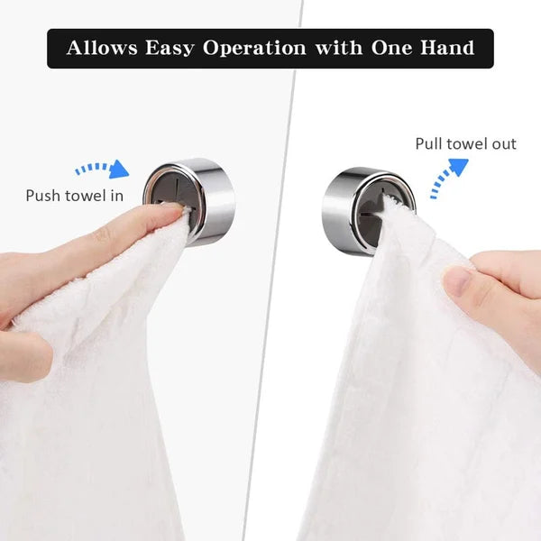 Round Adhesive Push Towel Hooks