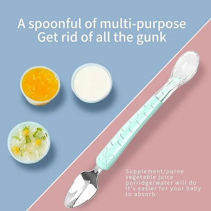 👶Double Head Baby Silicone Food Spoon