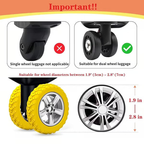 Suitcase Wheels Protection Covers (8 PCS 🔥)