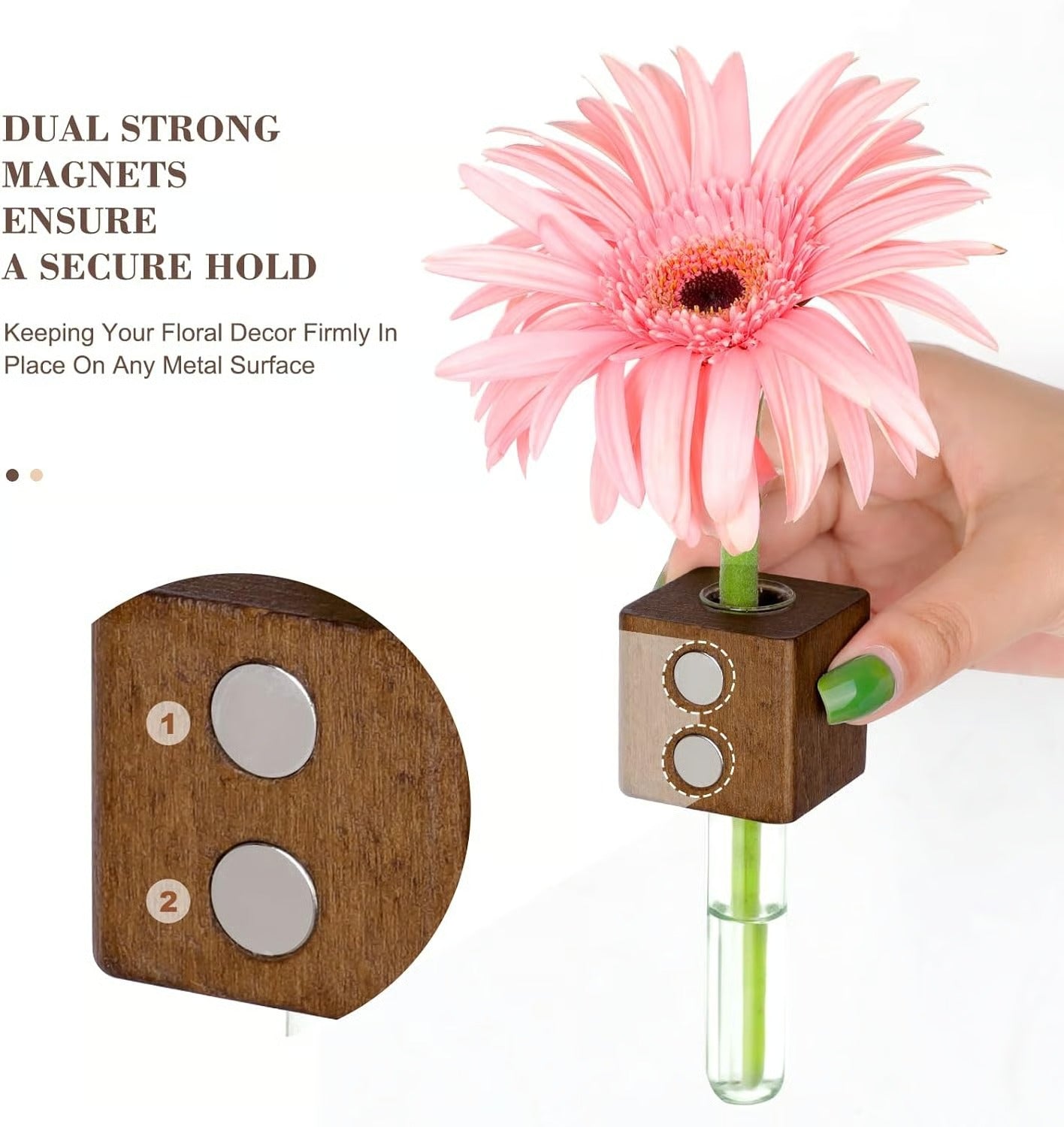 Magnetic Floating Plant Propagation Vase ( 2 Pcs Set)