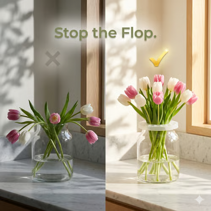 🌸🔥Reusable Silicone Flower Arranging Grid, Stretches Over The Rim of Vase