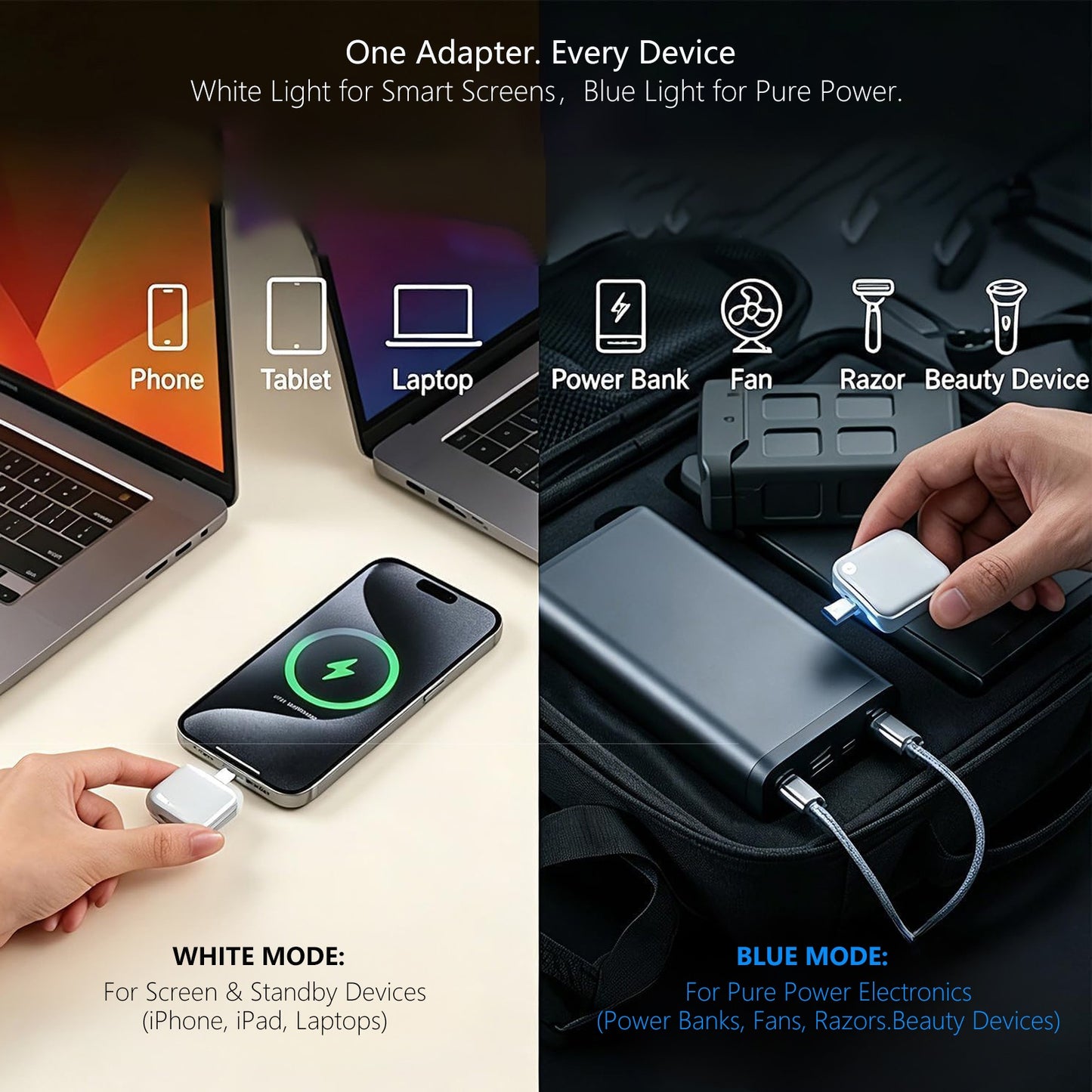140W Fast Charge Separator – Auto Disconnect Charging Adapter