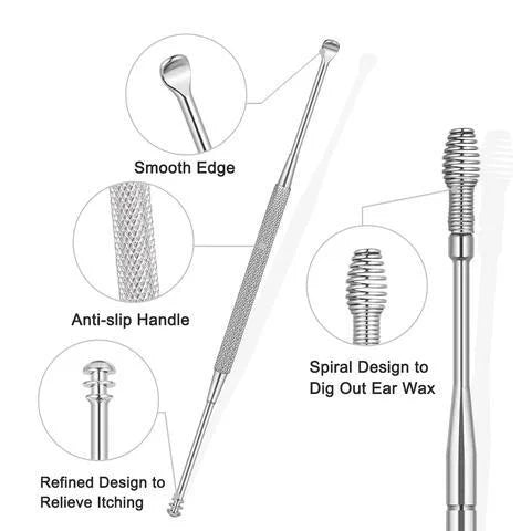 Stainless Steel Earwax Remover Kit