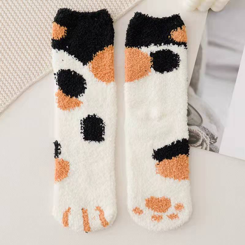 Cute Cat Paw Fluffy Winter Socks